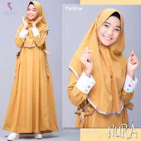 Nura Dress Teen|Gamis Remaja Terbaru|Gamis Daily Remaja By Shofiya - yellow