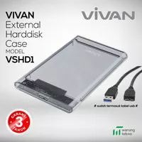 Vivan VSHD1 External Hard Drive Transparent 2.5 Inch SATA USB 3.0