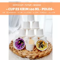 Ice Cup Ice Cream - Cup Es Unik - Jual Cup Es TANPA SENDOK TUTUP