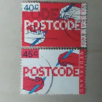 Perangko Belanda postcode kode pos 2 prangko