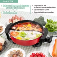 Panci Dual Electric Korean Suki Shabu Hot Pot Elektrik Panci