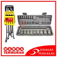 KUNCI SOK SET 27 PCS TOOL KIT + BISON 8-19 MM KUNCI RING PAS SET 8 PCS