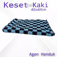 New Keset Kaki Handuk Motif Kotak Catur