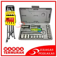 KUNCI SOK SET 21 PCS TOOL KIT + BISON 8-19 MM KUNCI RING PAS SET 8 PCS