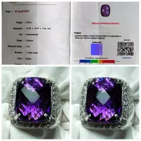 NATURAL HQ KECUBUNG AMETHYST - CLEAN 99% # BATU PERMATA UNGU