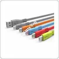Vivan CSM100 Micro USB 100cm Data Cable Kabel Data Original - Abu-abu