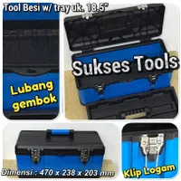 Tool Box Besi 18,5” With Tray Multipro Metal Tool Box