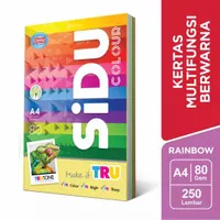 Sidu colour hvs warna A4 sinar dunia 80 gsm gram 250 lembar rainbow