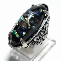 cincin batu black Opal kalimaya Banten