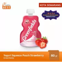 Yogurt Greenfields Squeeze Yogurt Pouch 80g Varian Rasa Buah : _