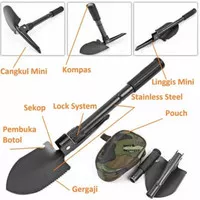 Sekop lipat Multifungsi survival skop portabel original outdoor