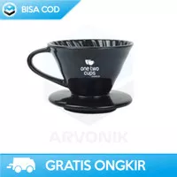 FILTER PENYARING KOPI V60 ORIGINAL ONETWOCUPS ZM00639 BLACK WHITE