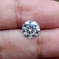 Real Diamond Moissanite Round 3ct DEW 9mm White D VVS1 GRA Sertifikat