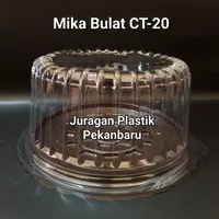 Mika Plastik Bulat CT-20 / Wadah Tray Kue Tart Tumpeng Bolu CT 20 cm