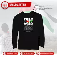 KAOS DISTRO PALESTINA | KAOS SAVE GAZA PALESTINE | LENGAN PANJANG