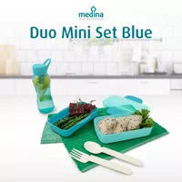 Tempat Makan Tupperware Paket Lengkap Murah Kuat Duo Mini Set Blue