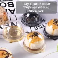 Tray Mika + Tutup Bulat Dome Y70 & Y80 Mooncake Pia Pudding Kue Nastar