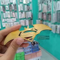 Emblem logo batman vs superman gold metal stainless cover mobil motor