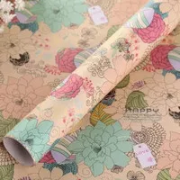 kertas kado motif bunga dan batik