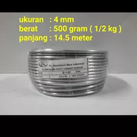 kawat bonsai aluminium 4 mm 500 gram per roll 1/2 kg