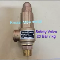 3/4" Safety Valve 20 Bar /Kg -Savety Drat Bronze /Brass Kuningan inch
