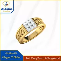 Cincin berlian Pria Steve ring natural diamond emas 18k ALEXas berlian