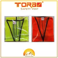 Tora Rompi Safety Proyek Lapangan Vest Jaring Satpam Scotch Hijau Oren