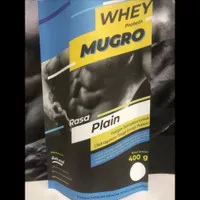 Whey Protein Concentrate Susu Milk Powder MUGRO Plain BPOM 400 gr
