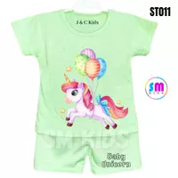 SM Kids ST011 Kuda Unicorn Setelan Anak Perempuan Ukuran 1-10 Tahun
