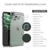 CLEAR CASE IPHONE 6 7 8 PLUS X XR XS MAX HD TU JELLY TRANSPARAN 2.0 mm