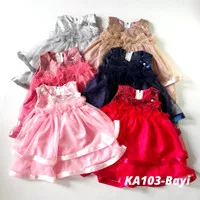 Baju Bayi Dress Perempuan Bayi 0- 6 bulan KA103 New Born Bisa Korea
