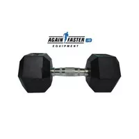 Again Faster Rubber Hexhead Dumbbell 20 KG (Pcs) - Silver Handle