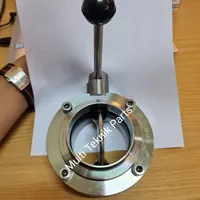 Butterfly valve sanitary stainless 304 1 1/2" inch foodgrade