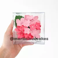 Hydrangea Pink Bunga Gumpaste Flower Cake Kue Topper