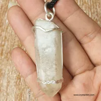 Clear quartz rough pendant