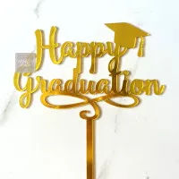 Acrylic Cake Topper Graduation / Wisuda Kelulusan / HAPPY GRADUATION