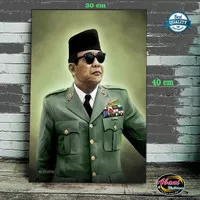 Gambar Poster Tokoh Nasional Soekarno Foto Lukisan Digital IR Soekarno