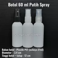 Botol Spray 60 ml / botol 60ml spray /botol putih susu - Spray Hitam, 60ml Putihsusu