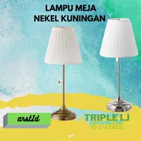 Lampu Meja Lampu Baca Hias Lampu Tidur Minimalis Putih Nekel-Kuningan