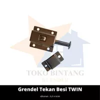 Grendel Tekan Besi Twin (3,5 X 6cm) (set)