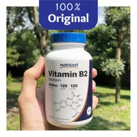 Nutricost Vitamin B2 Riboflavin 120 Kapsul - NO GMO - Original