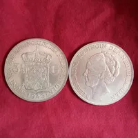 koin kuno silver perak Nederland Belanda wilhelmina 3 1/2 Gulden