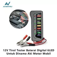 12V Car Battery Tester Digital 6 LED Display Dinamo Aki Motor Mobil