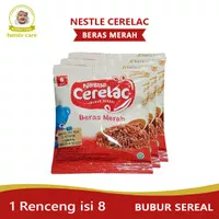 Nestle Cerelac Beras Merah Renceng isi 8 Sachet | Bubur Sereal Bayi