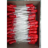 Pipet Kaca Merah Pendek Isi 100 Pipet Tetes Pipet Lab