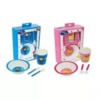 Baby Safe Feeding Set Meal Peralatan Makan Bayi Pink/Blue - FS64/FS64B