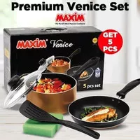 MAXIM Panci Penggorengan Set Venice 5 In 1 Teflon isi 5 Pcs