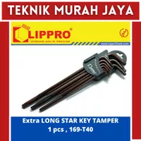 Kunci L Bintang Extra Panjang Eceran (Lubang) LIPPRO 169-T40 LONG STAR