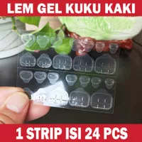 Lem kuku Palsu untuk Kaki Isi 24 / Gel Nail Double Tape