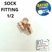 sock fitting pipa AC tembaga ukuran 1/2inch 12,70 mm